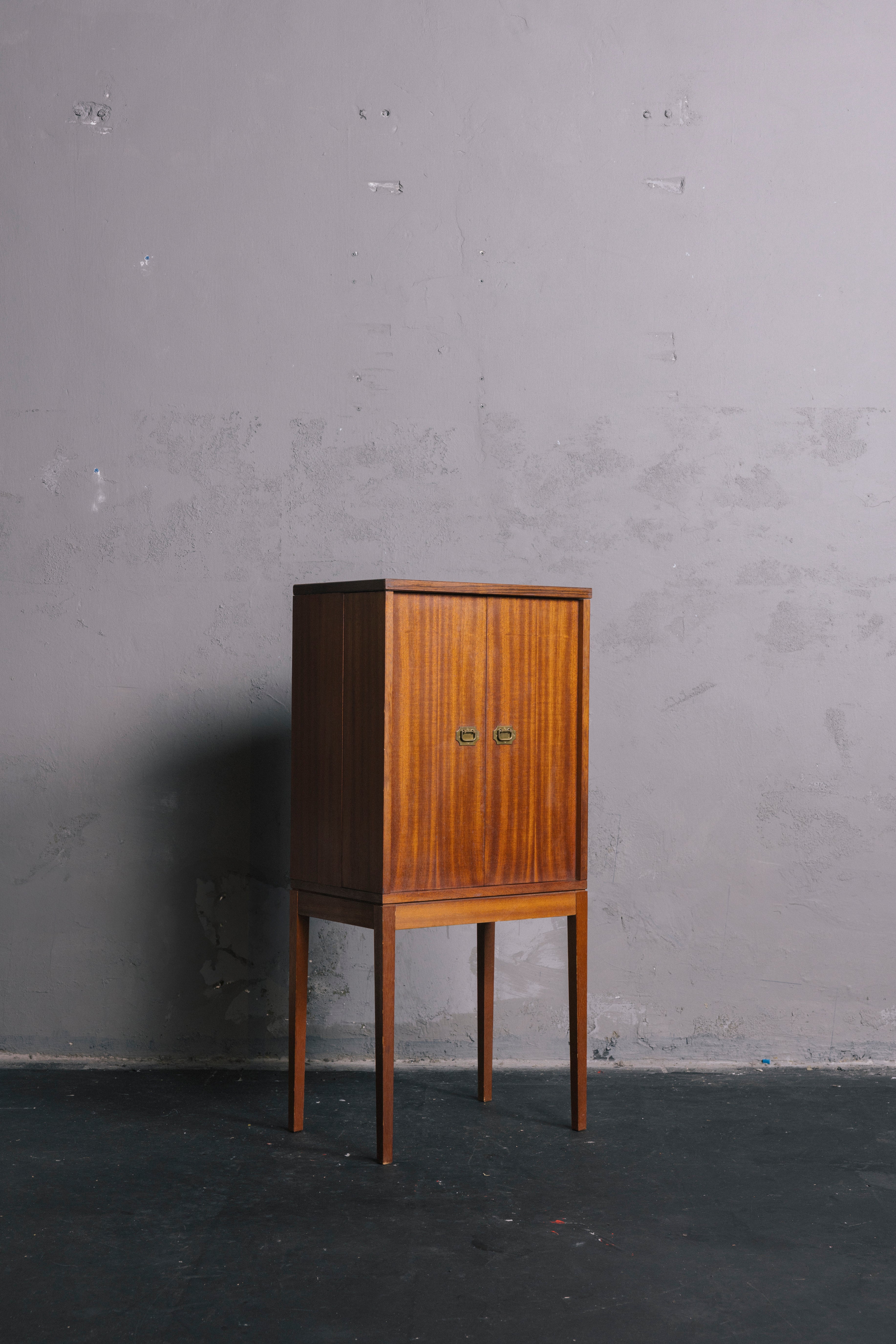 Danish Rosewood Cabinet with Tubular Frame