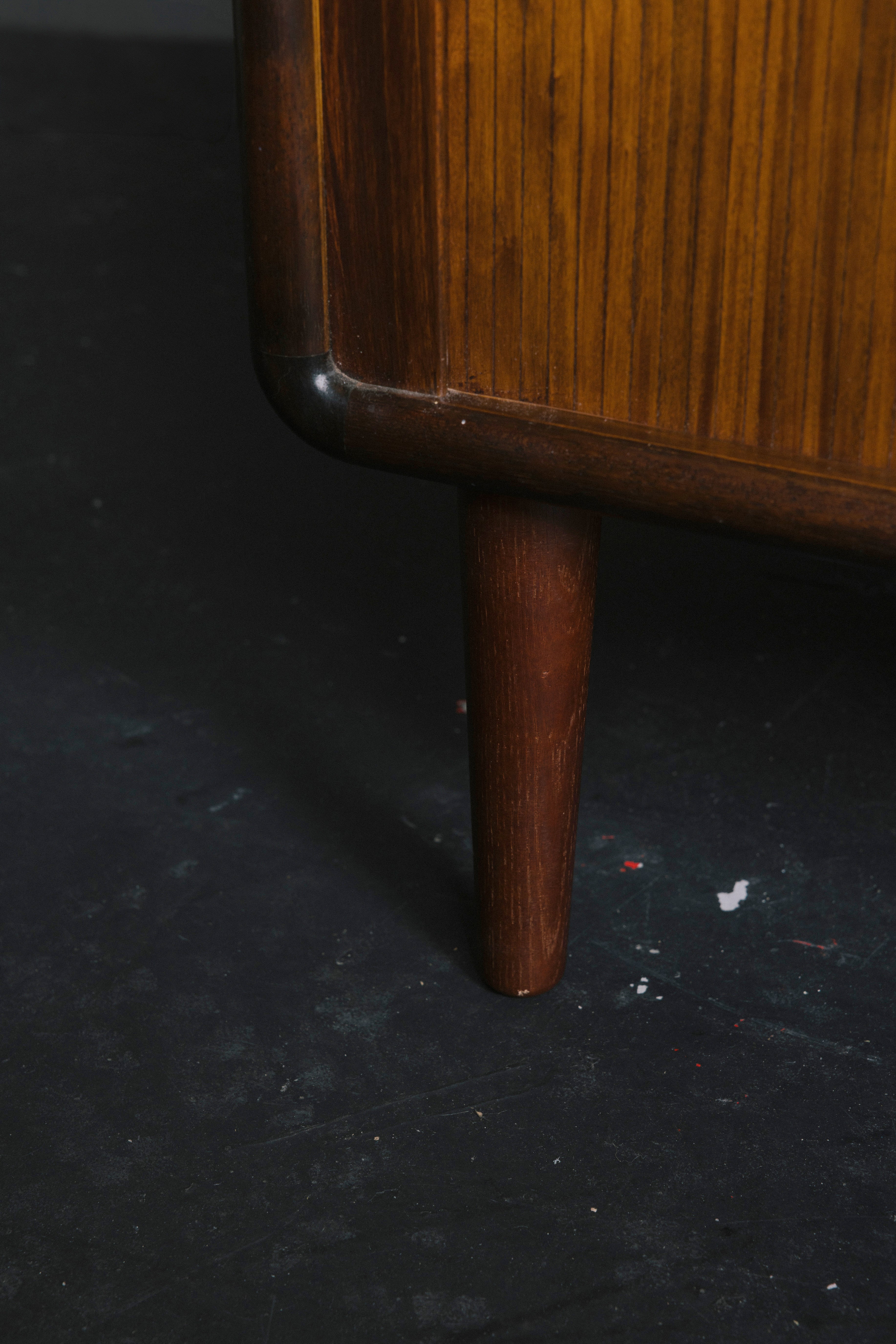 Danish Mid Century Kai Kristiansen Rosewood Tambour Door Cabinet