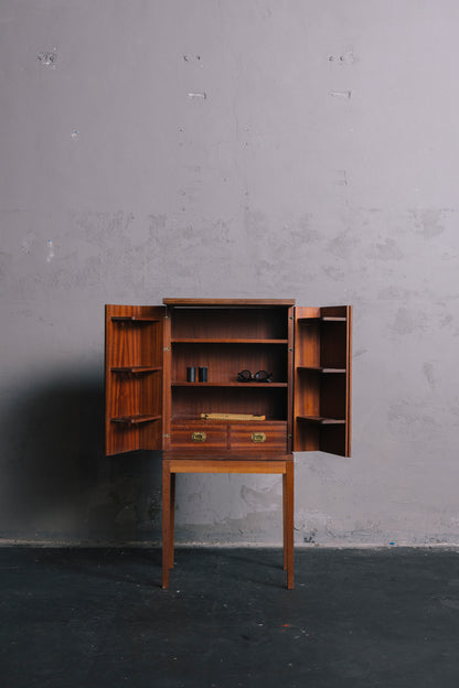 Danish Rosewood Cabinet with Tubular Frame