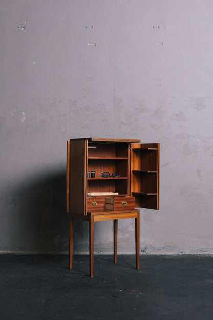 Danish Rosewood Cabinet with Tubular Frame