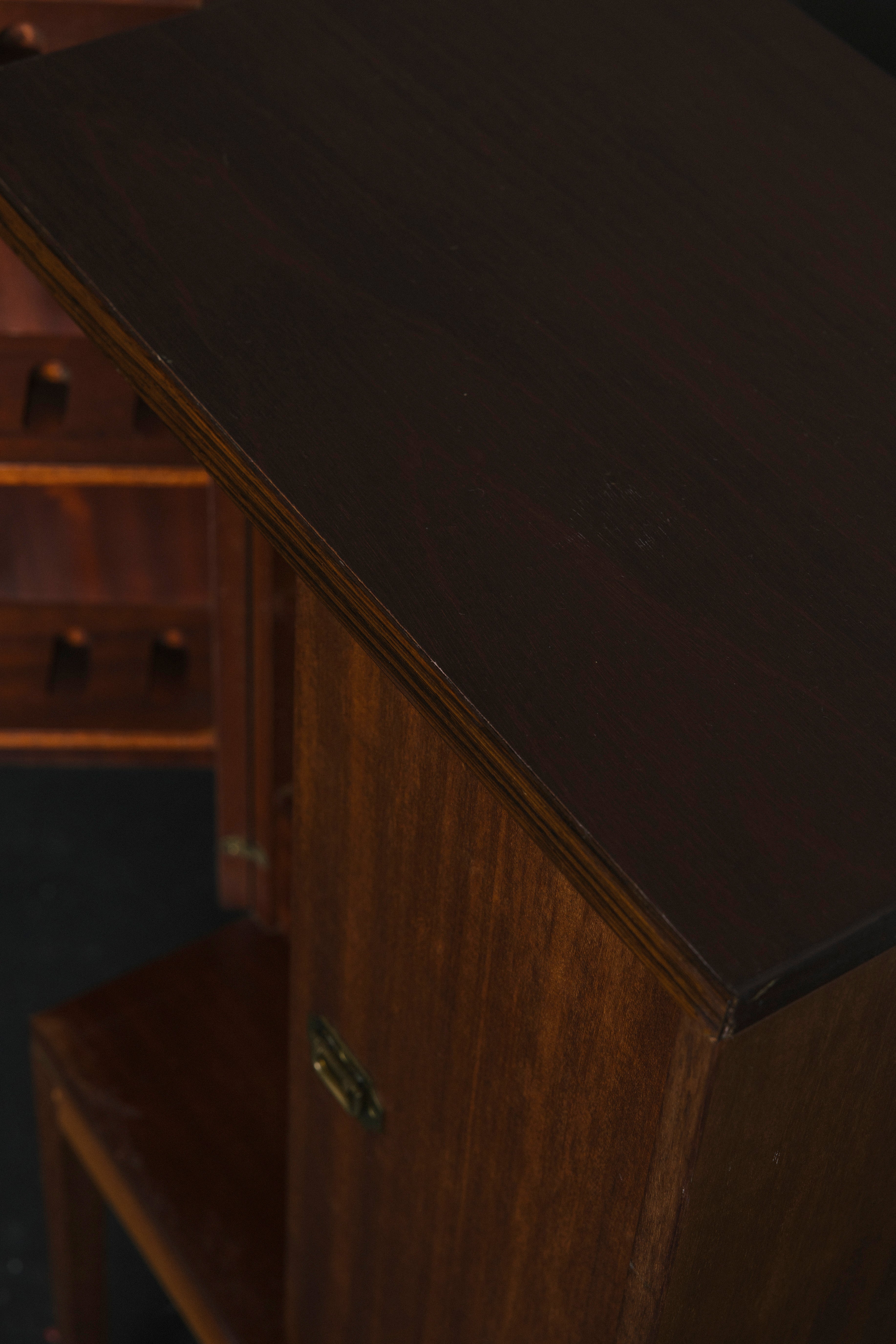 Danish Rosewood Cabinet with Tubular Frame