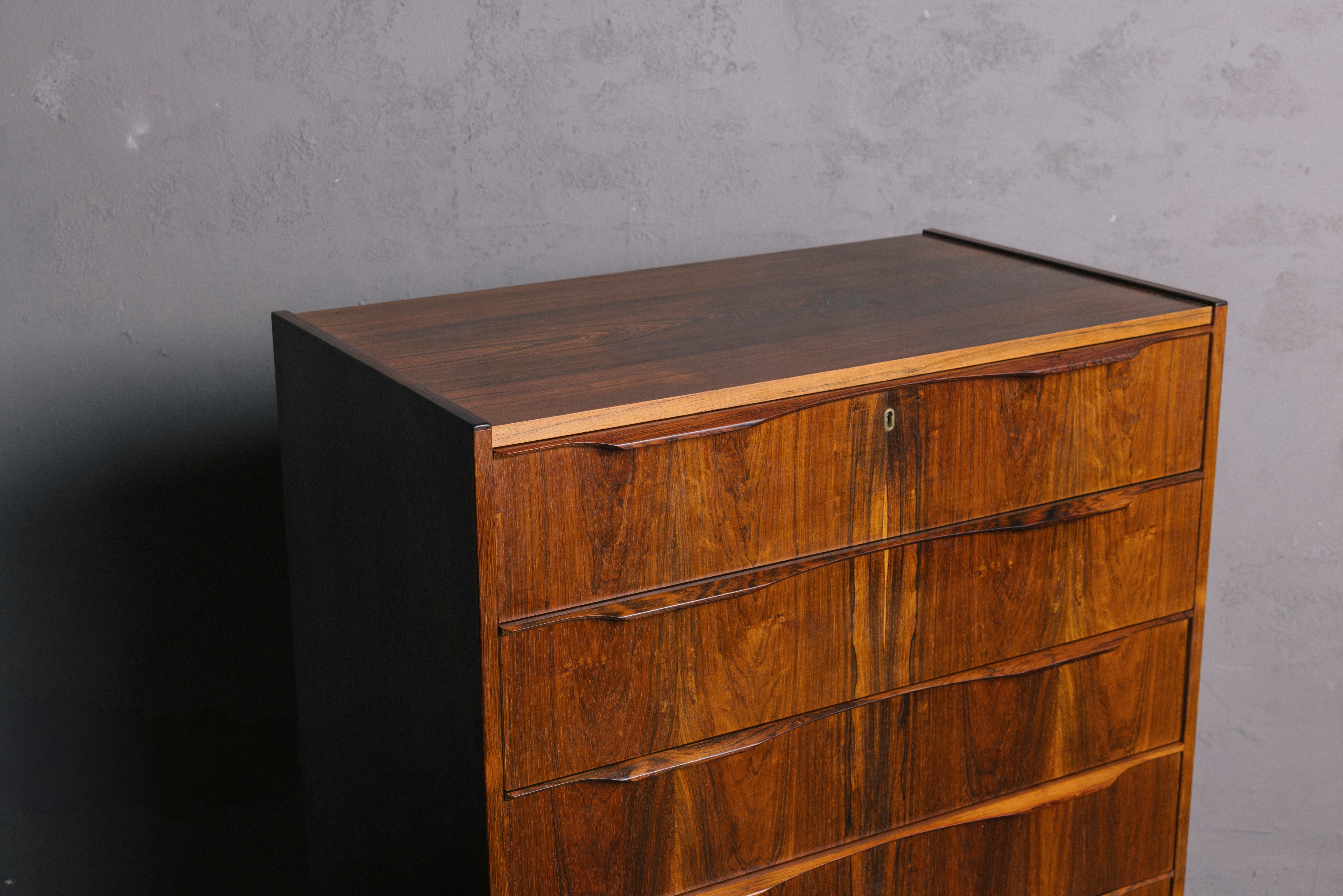 Danish Rosewood Chest of Drawers by Trekanten